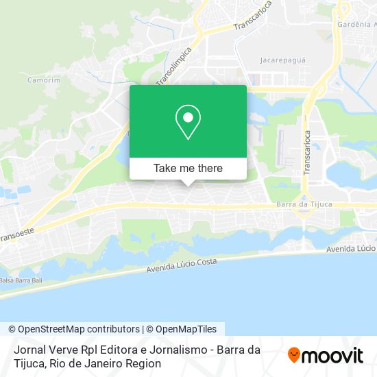 Mapa Jornal Verve Rpl Editora e Jornalismo - Barra da Tijuca