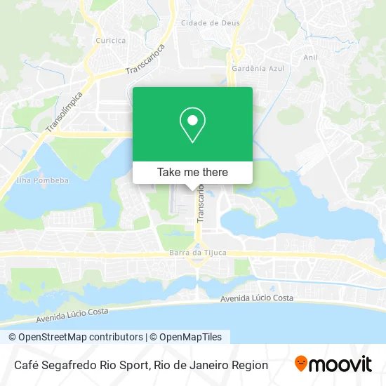 Café Segafredo Rio Sport map