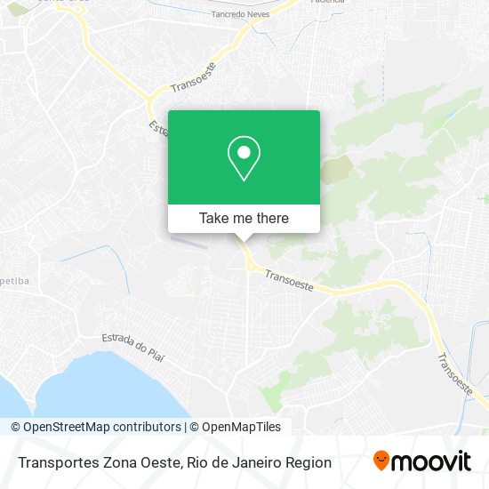 Transportes Zona Oeste map