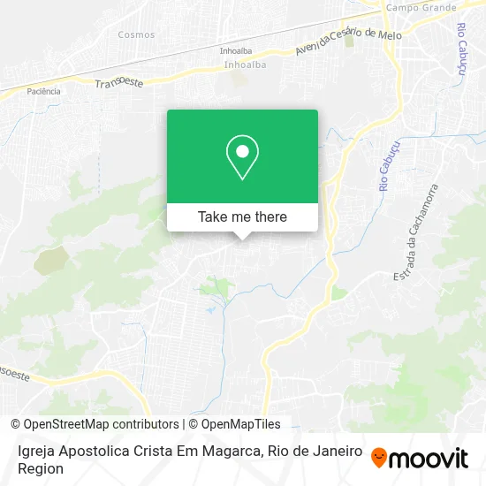 Igreja Apostolica Crista Em Magarca map
