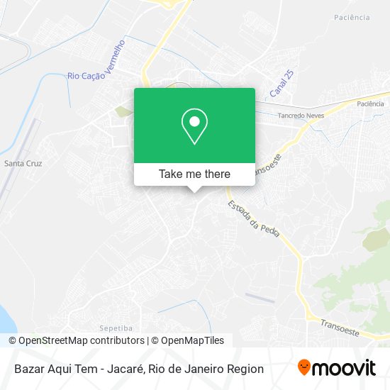 Bazar Aqui Tem - Jacaré map