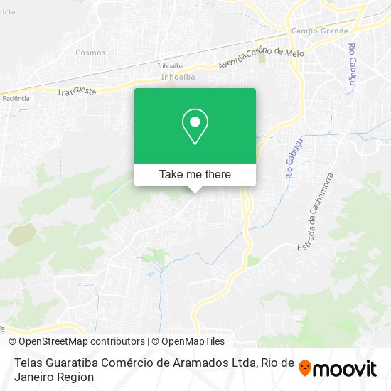 Mapa Telas Guaratiba Comércio de Aramados Ltda