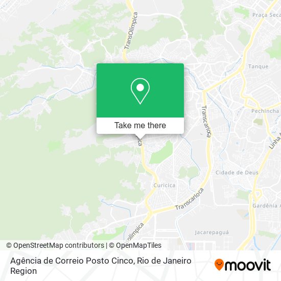 Mapa Agência de Correio Posto Cinco