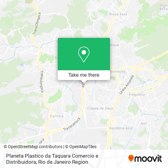 Mapa Planeta Plastico da Taquara Comercio e Distribuidora