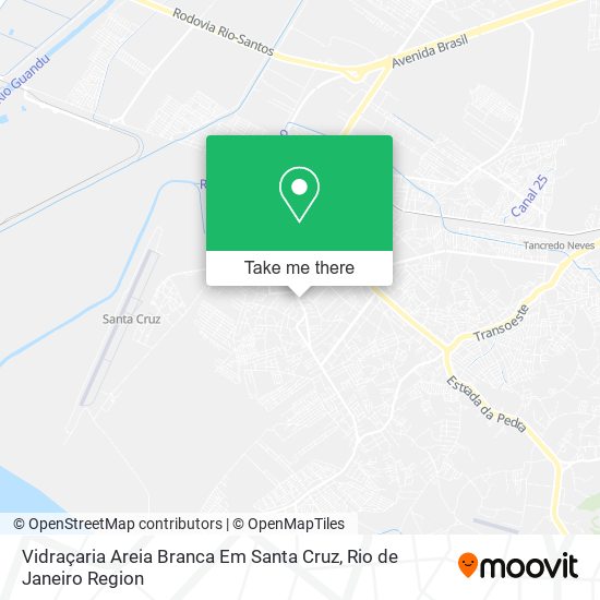 Mapa Vidraçaria Areia Branca Em Santa Cruz