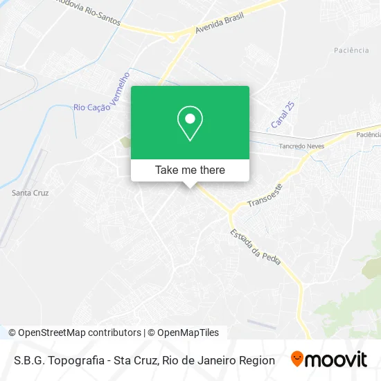 S.B.G. Topografia - Sta Cruz map