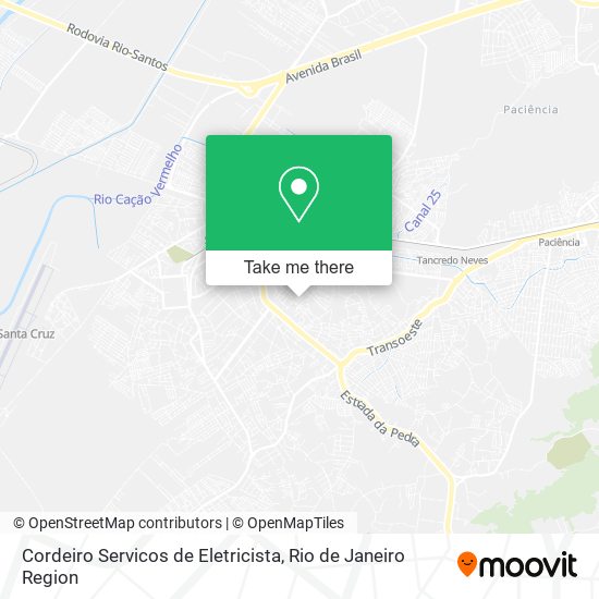 Mapa Cordeiro Servicos de Eletricista