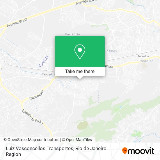 Luiz Vasconcellos Transportes map