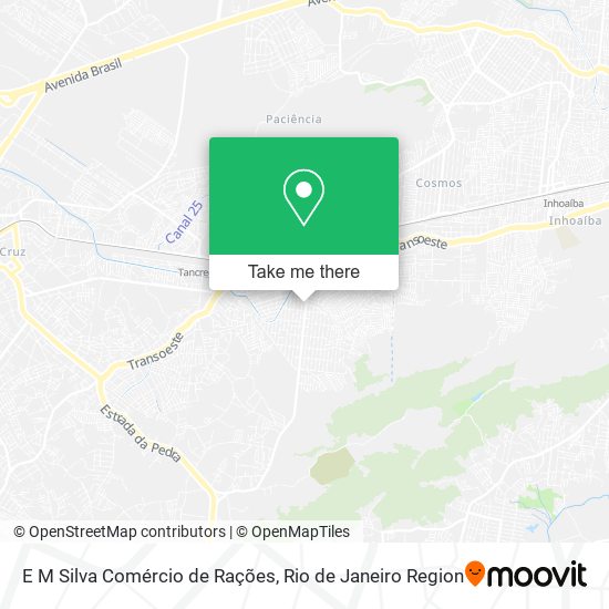 E M Silva Comércio de Rações map