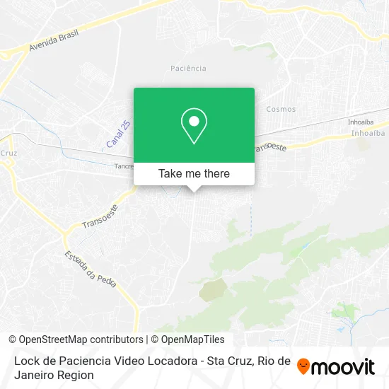 Lock de Paciencia Video Locadora - Sta Cruz map