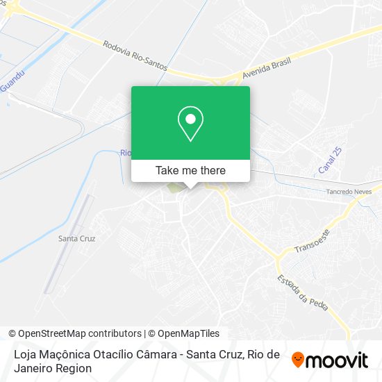 Mapa Loja Maçônica Otacílio Câmara - Santa Cruz