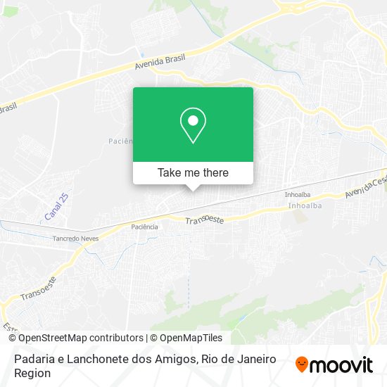 Padaria e Lanchonete dos Amigos map