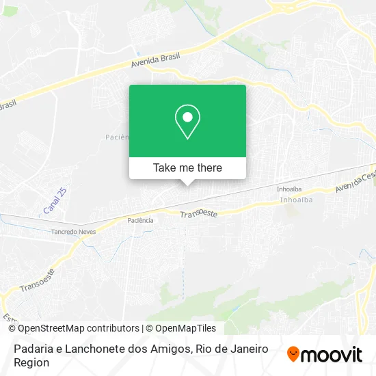 Padaria e Lanchonete dos Amigos map
