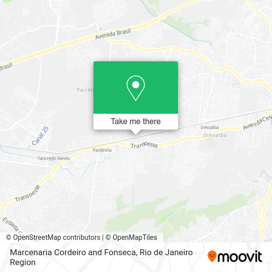 Marcenaria Cordeiro and Fonseca map