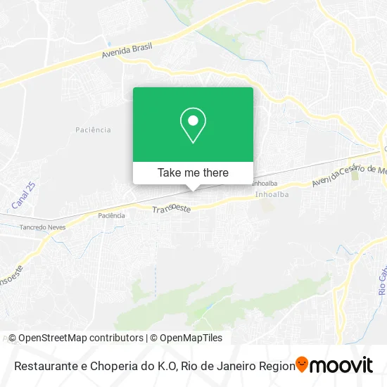 Restaurante e Choperia do K.O map