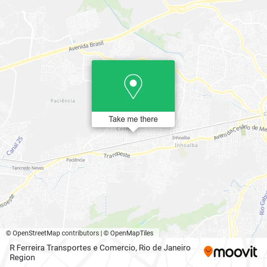 R Ferreira Transportes e Comercio map