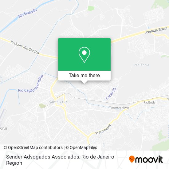 Sender Advogados Associados map
