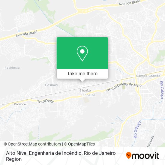 Alto Nível Engenharia de Incêndio map