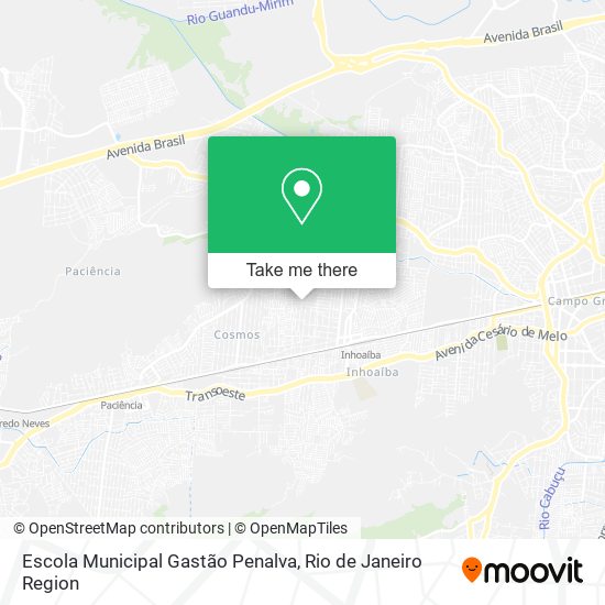 Mapa Escola Municipal Gastão Penalva