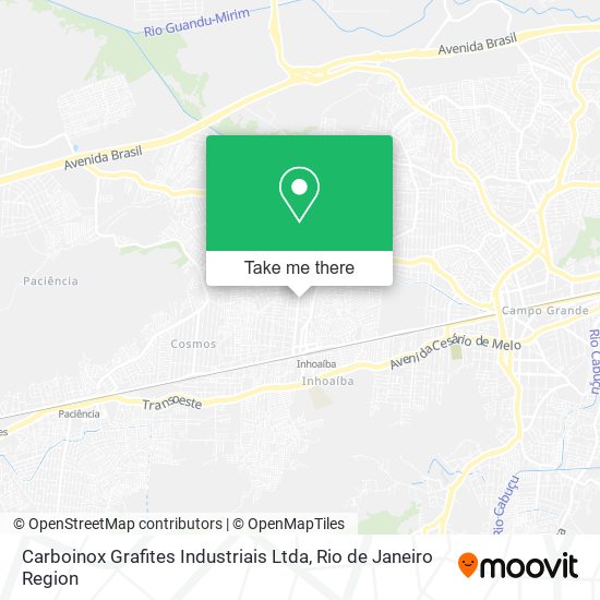 Mapa Carboinox Grafites Industriais Ltda