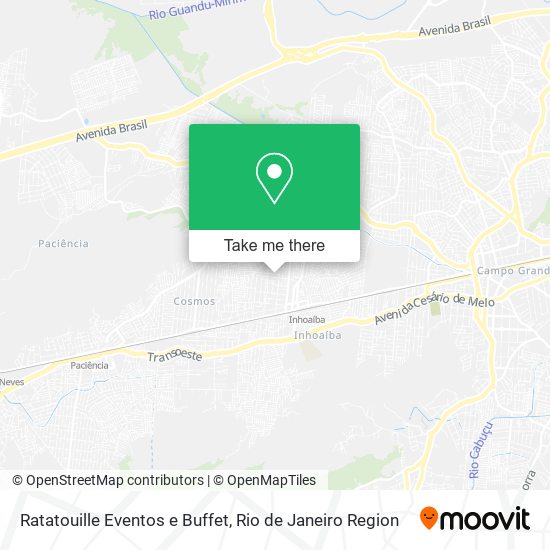 Mapa Ratatouille Eventos e Buffet