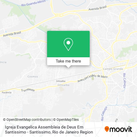 Igreja Evangelica Assembleia de Deus Em Santissimo - Santíssimo map