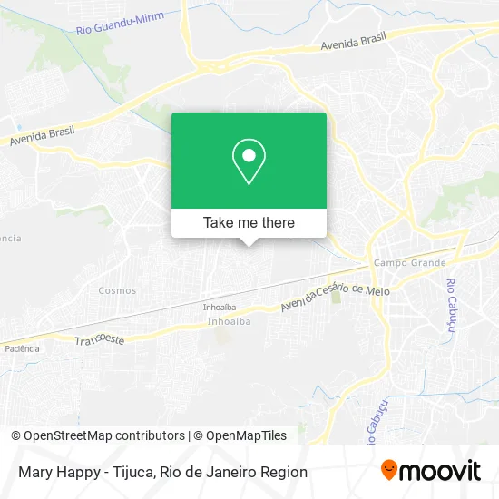 Mary Happy - Tijuca map