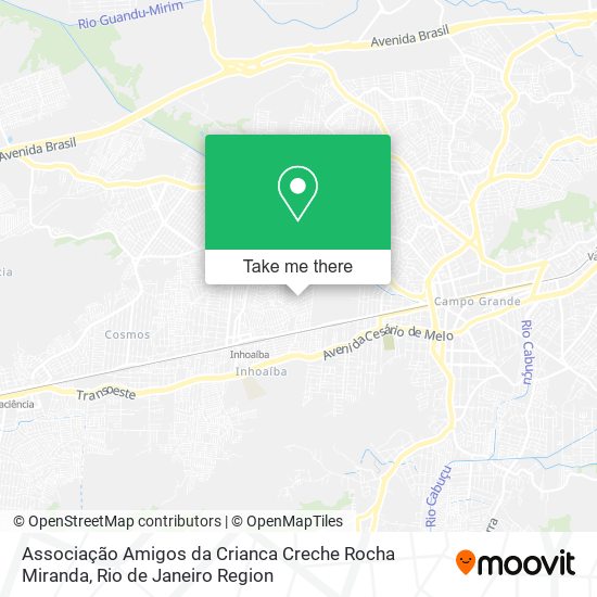 Mapa Associação Amigos da Crianca Creche Rocha Miranda