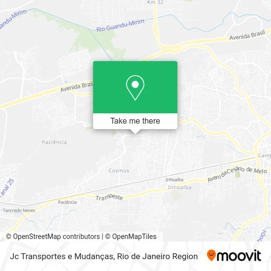 Jc Transportes e Mudanças map