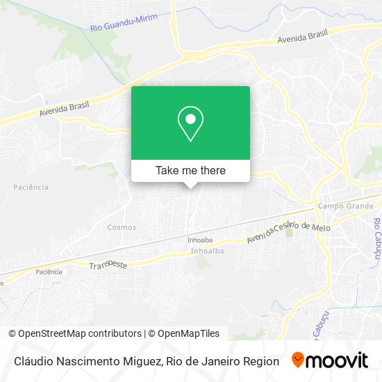 Cláudio Nascimento Miguez map