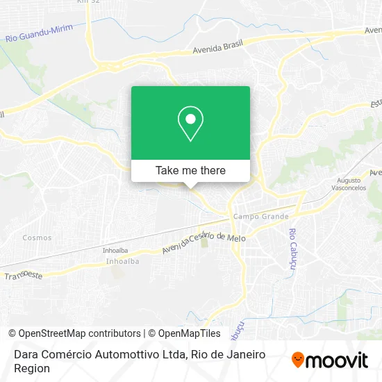 Dara Comércio Automottivo Ltda map