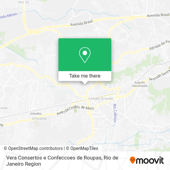 Vera Consertos e Confeccoes de Roupas map