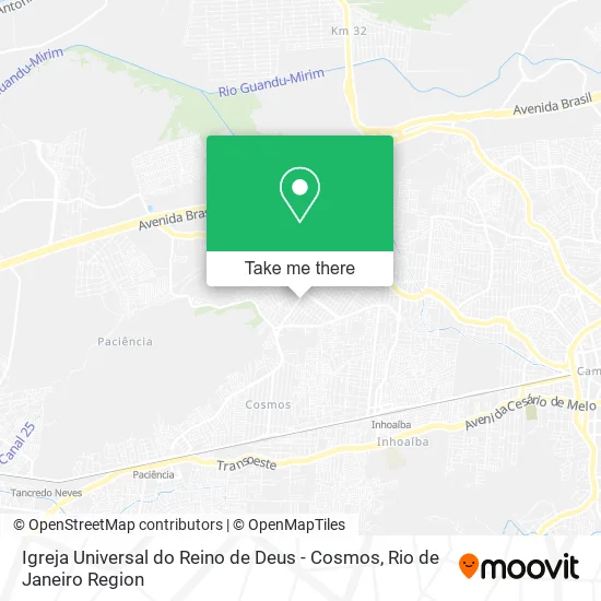 Igreja Universal do Reino de Deus - Cosmos map