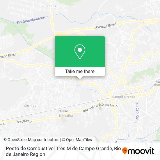 Posto de Combustível Três M de Campo Grande map