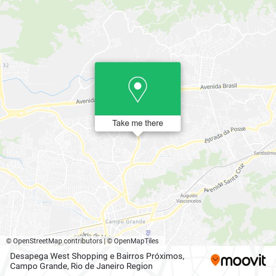 Mapa Desapega West Shopping e Bairros Próximos, Campo Grande