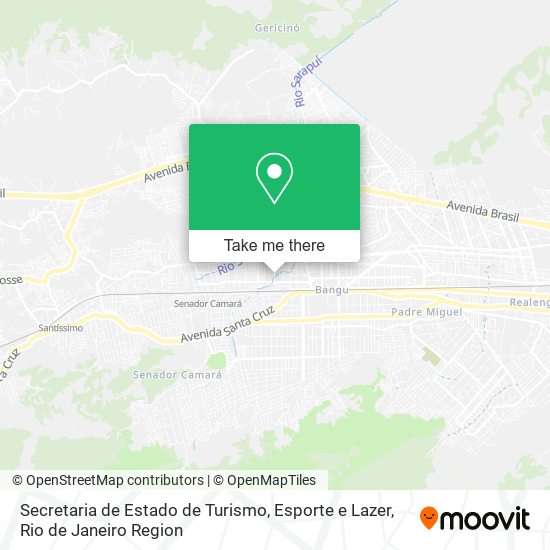 Secretaria de Estado de Turismo, Esporte e Lazer map