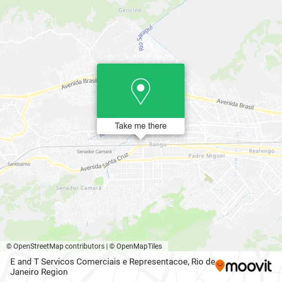 E and T Servicos Comerciais e Representacoe map