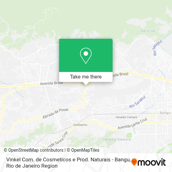 Vinkel Com. de Cosmeticos e Prod. Naturais - Bangu map