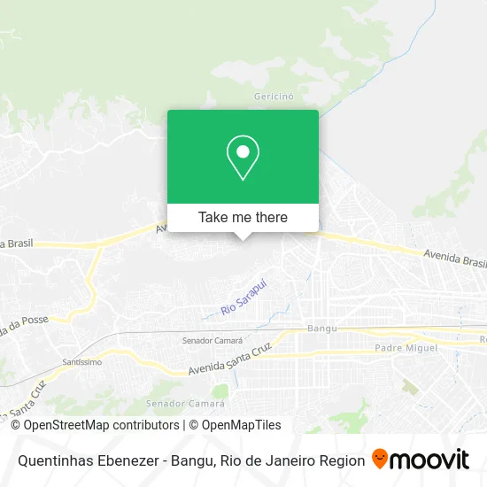 Quentinhas Ebenezer - Bangu map