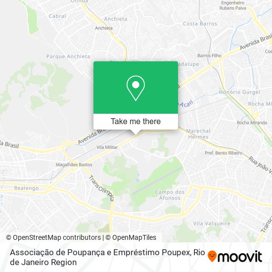 Associação de Poupança e Empréstimo Poupex map