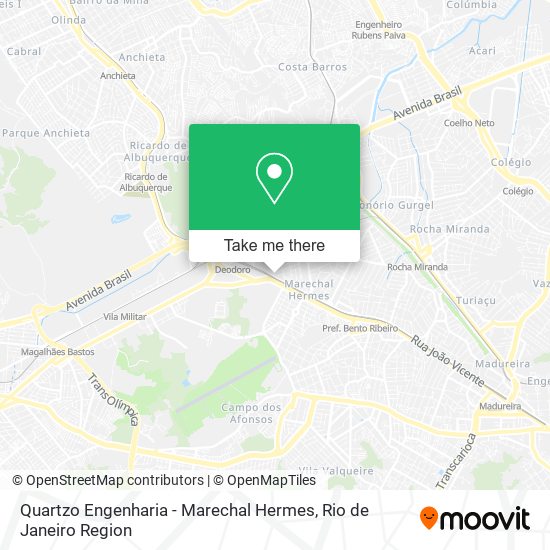 Mapa Quartzo Engenharia - Marechal Hermes