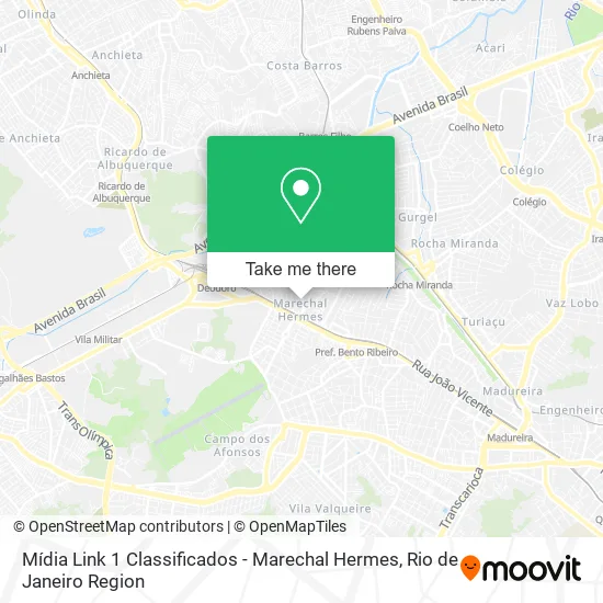 Mídia Link 1 Classificados - Marechal Hermes map