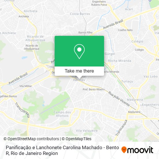 Panificação e Lanchonete Carolina Machado - Bento R map