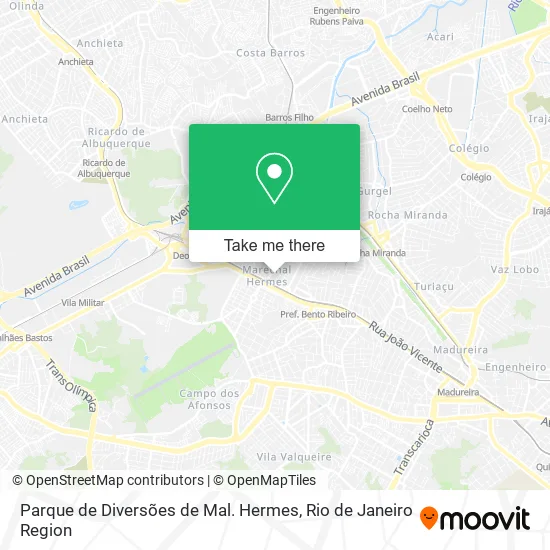 Parque de Diversões de Mal. Hermes map