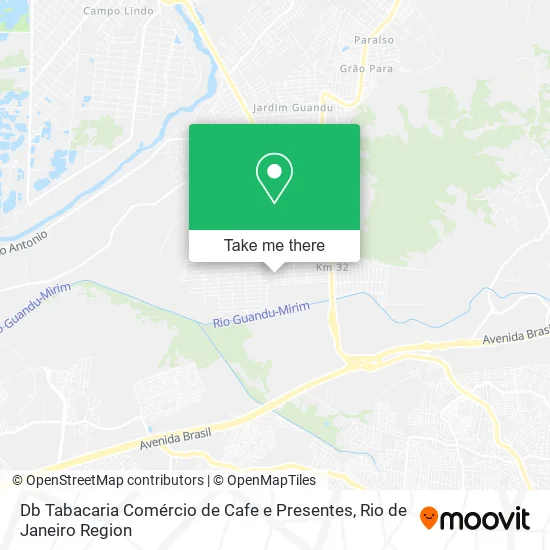 Db Tabacaria Comércio de Cafe e Presentes map