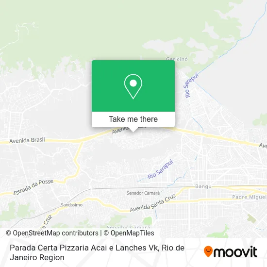 Parada Certa Pizzaria Acai e Lanches Vk map