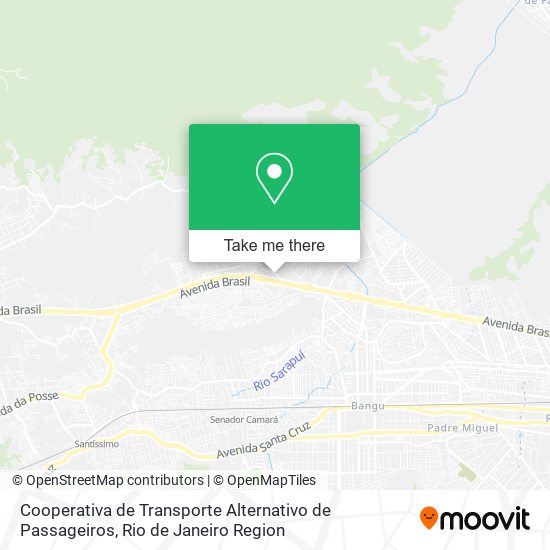 Mapa Cooperativa de Transporte Alternativo de Passageiros