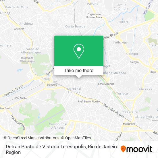 Detran Posto de Vistoria Teresopolis map