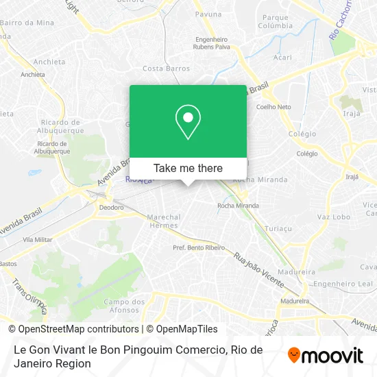Le Gon Vivant le Bon Pingouim Comercio map