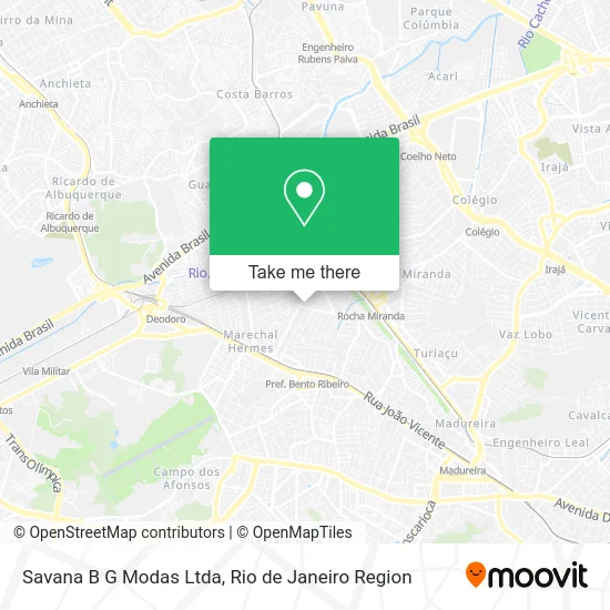 Savana B G Modas Ltda map